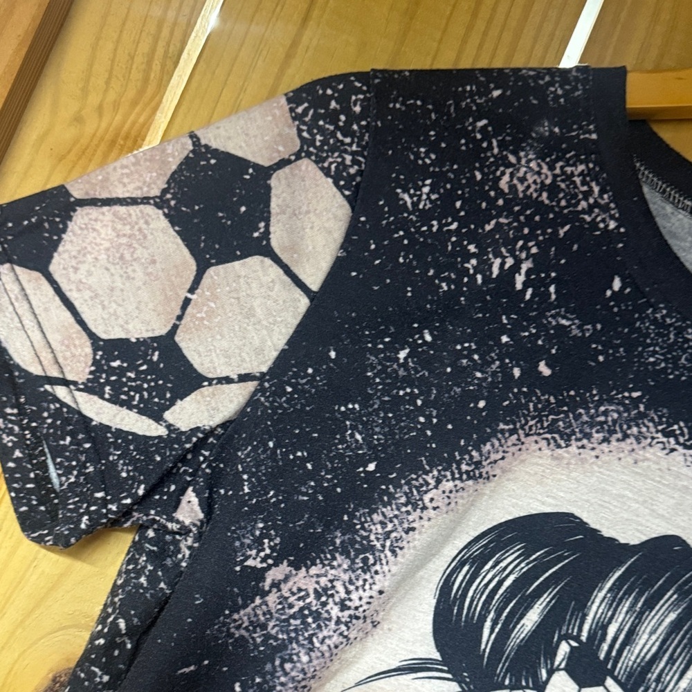 Trendy Soccer Mom Graphic Tee - Black - Picture 4 of 5